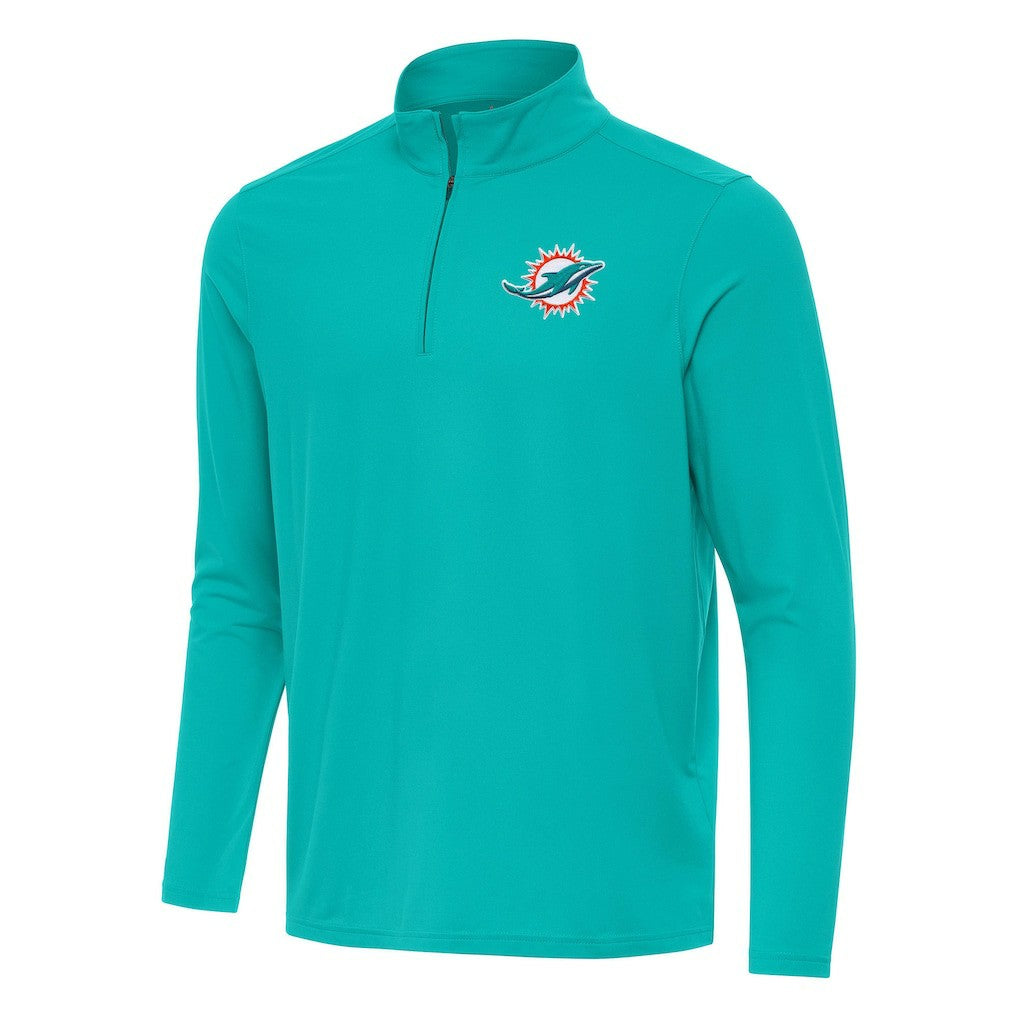 Miami Dolphins  Antigua Intent Quarter-Zip Pullover Top