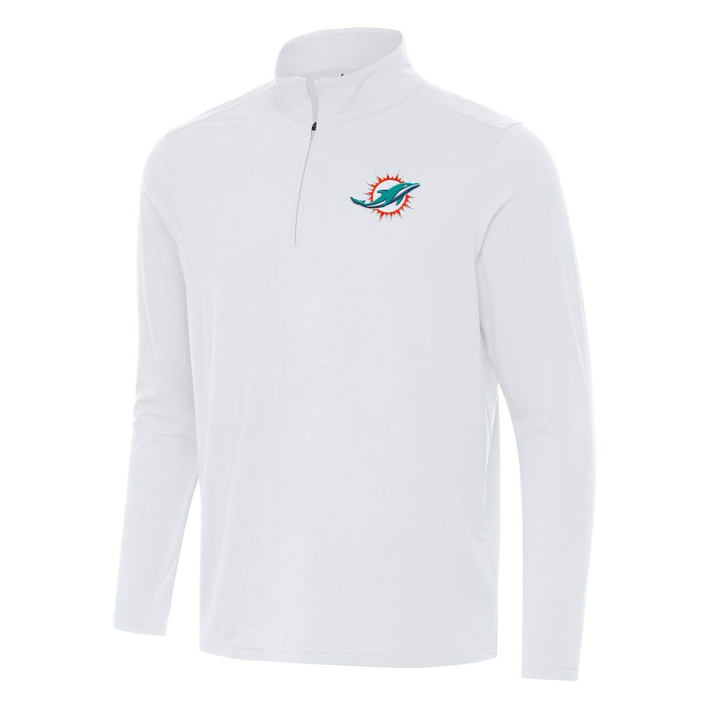 Miami Dolphins  Antigua Intent Quarter-Zip Pullover Top