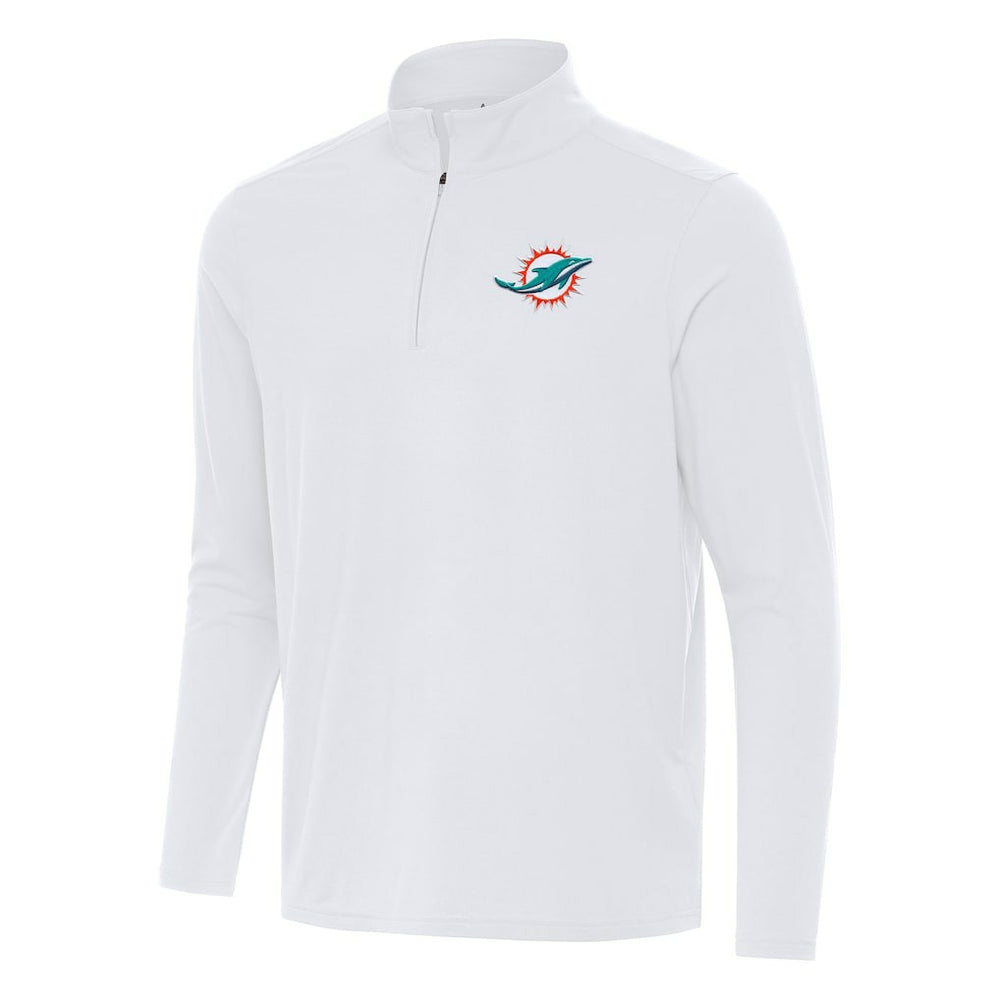 Miami Dolphins  Antigua Intent Quarter-Zip Pullover Top