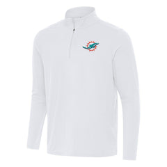 Miami Dolphins  Antigua Intent Quarter-Zip Pullover Top
