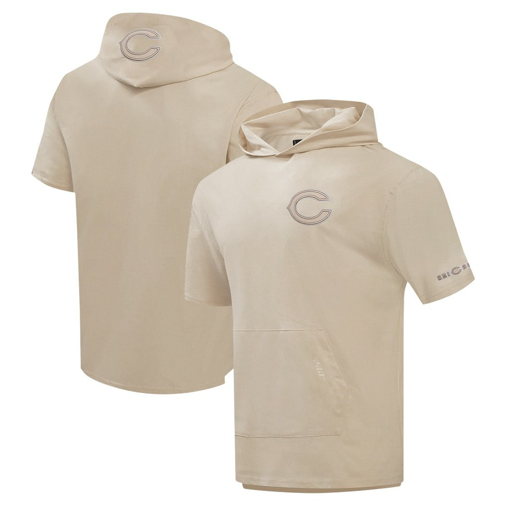 Chicago Bears  Pro Standard Neutrals Capsule Short Sleeve Pullover Hoodie