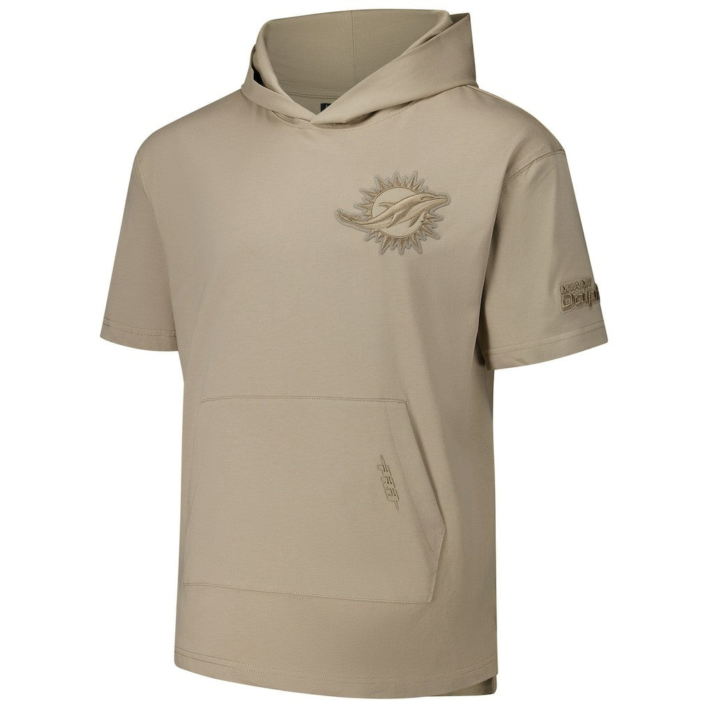 Miami Dolphins  Pro Standard Neutrals Capsule Short Sleeve Pullover Hoodie