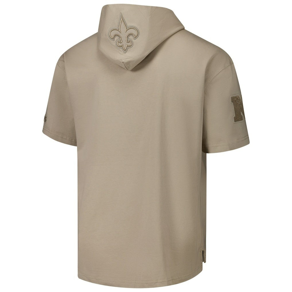 New Orleans Saints  Pro Standard Neutrals Capsule Short Sleeve Pullover Hoodie