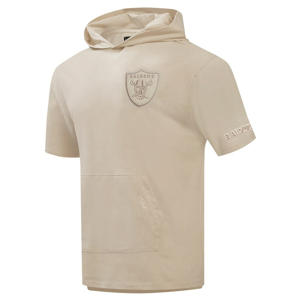 Las Vegas Raiders  Pro Standard Neutrals Capsule Short Sleeve Pullover Hoodie