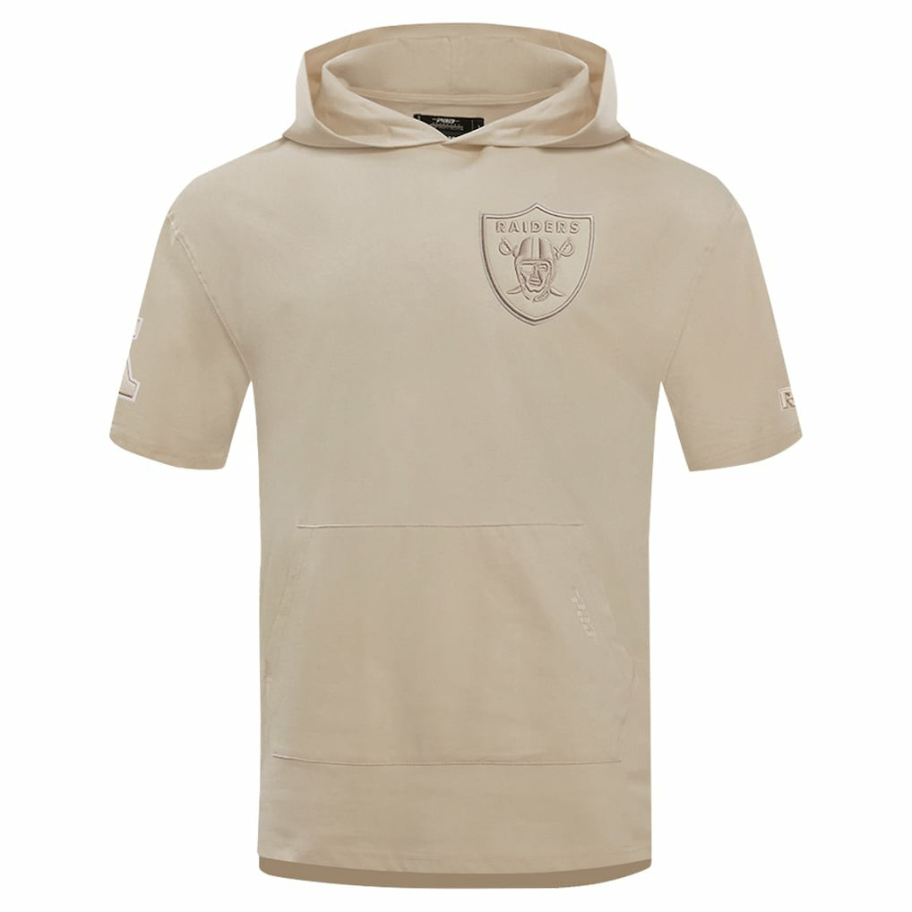 Las Vegas Raiders  Pro Standard Neutrals Capsule Short Sleeve Pullover Hoodie