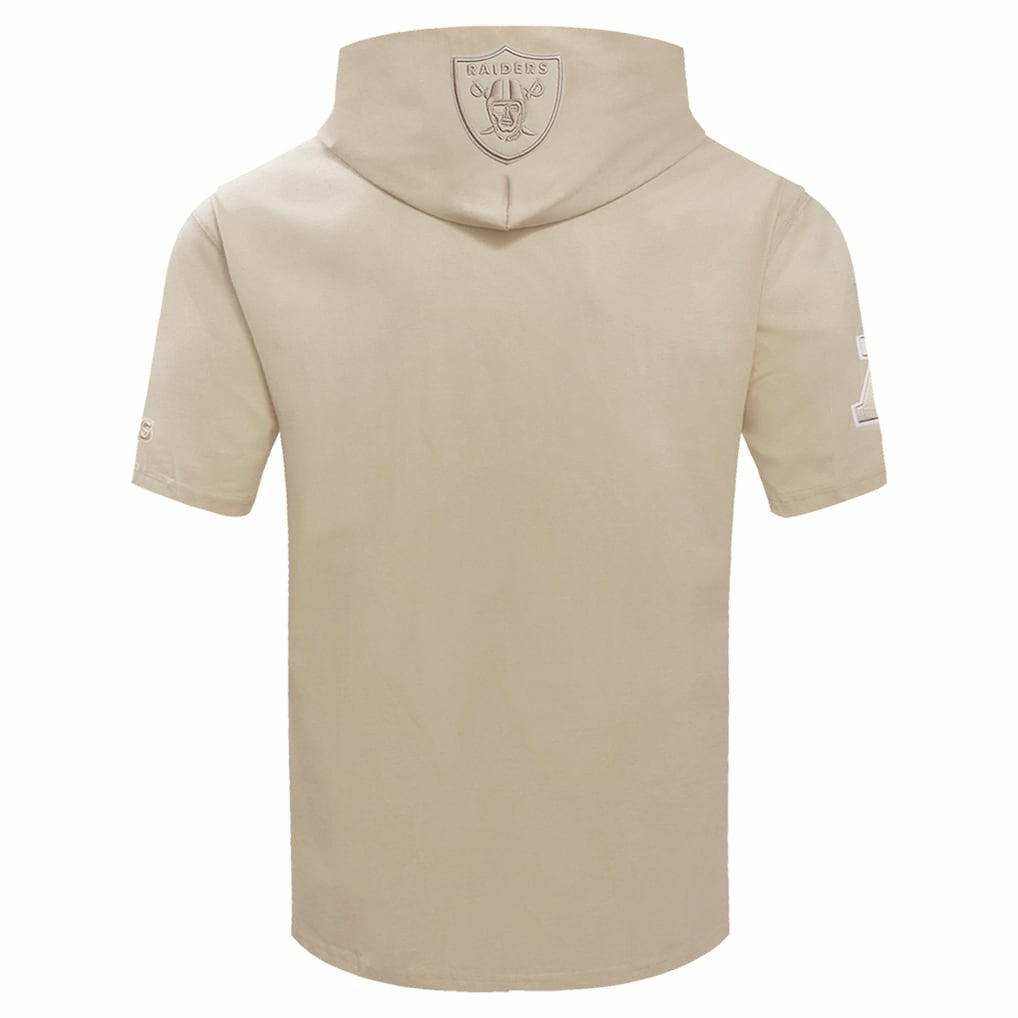 Las Vegas Raiders  Pro Standard Neutrals Capsule Short Sleeve Pullover Hoodie