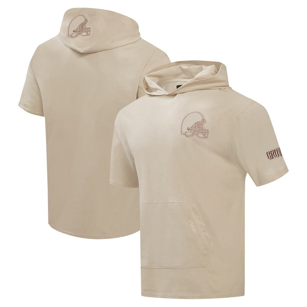Cleveland Browns  Pro Standard Neutrals Capsule Short Sleeve Pullover Hoodie