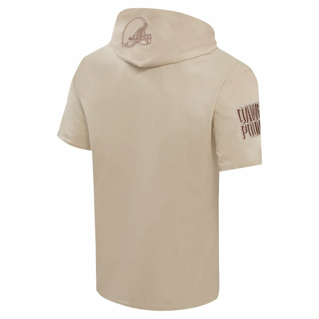 Cleveland Browns  Pro Standard Neutrals Capsule Short Sleeve Pullover Hoodie