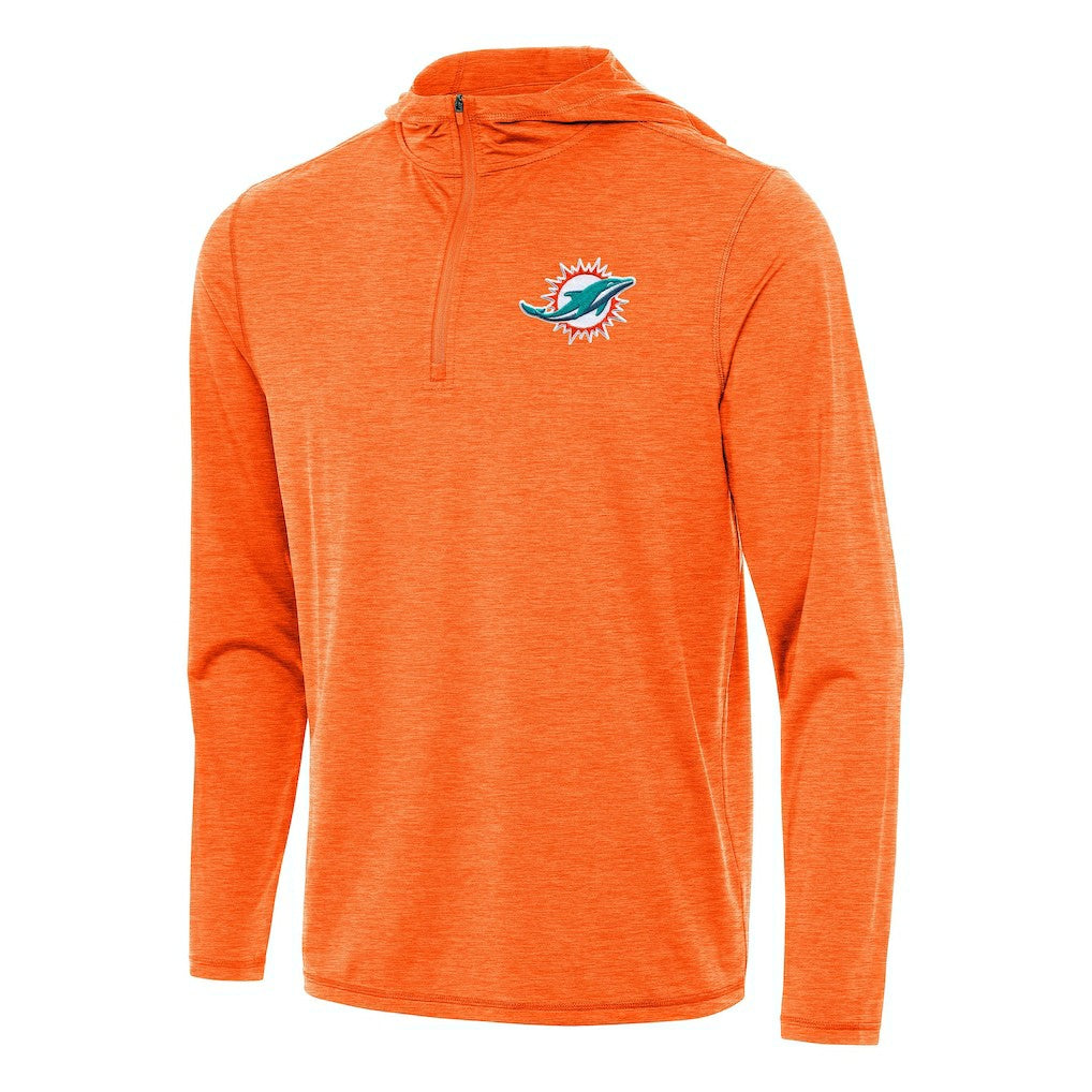 Miami Dolphins  Antigua Tidy Quarter-Zip Pullover Hoodie