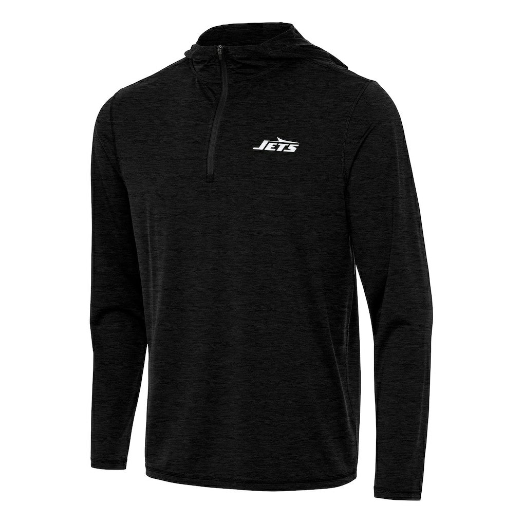 New York Jets  Antigua Tidy Quarter-Zip Pullover Hoodie