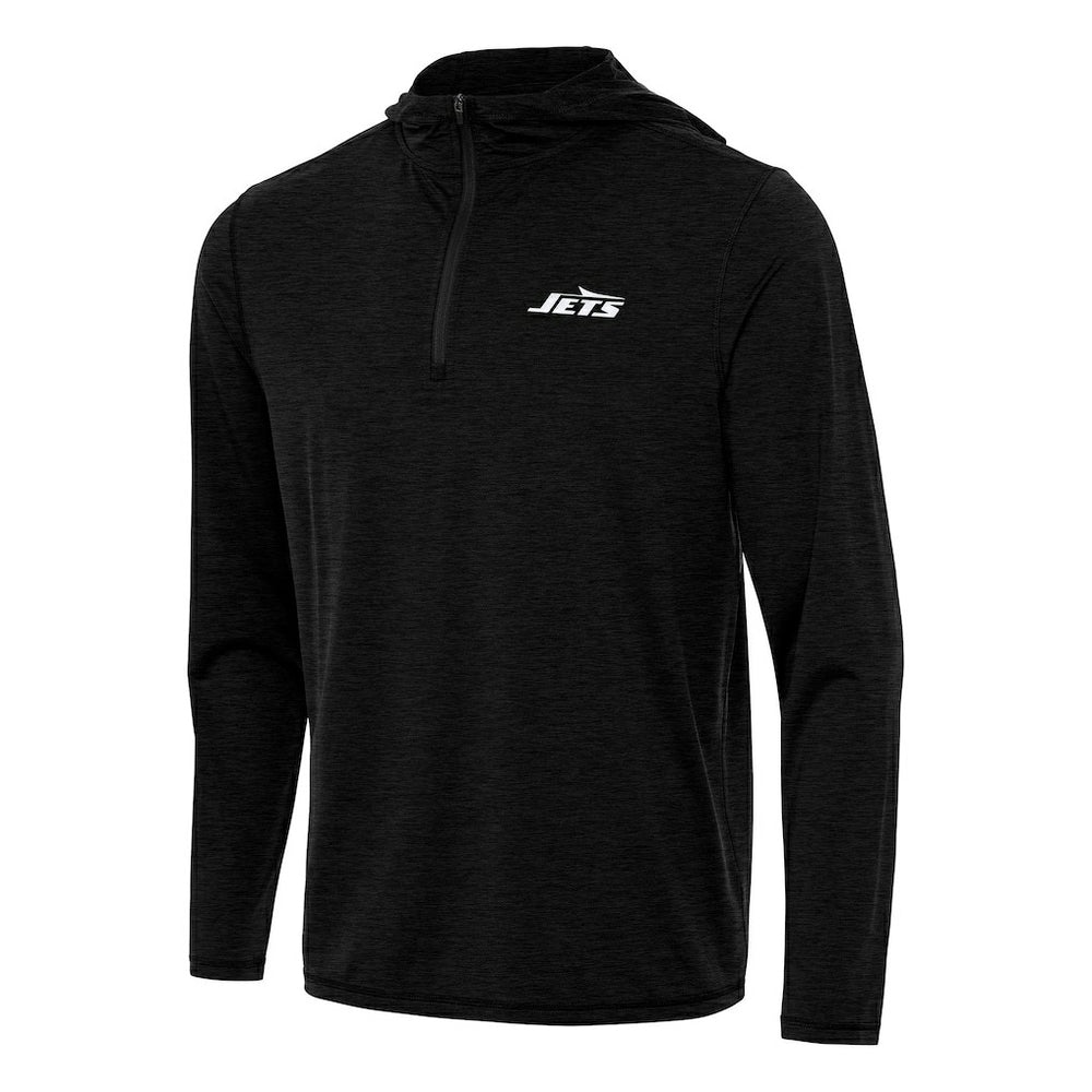 New York Jets  Antigua Tidy Quarter-Zip Pullover Hoodie