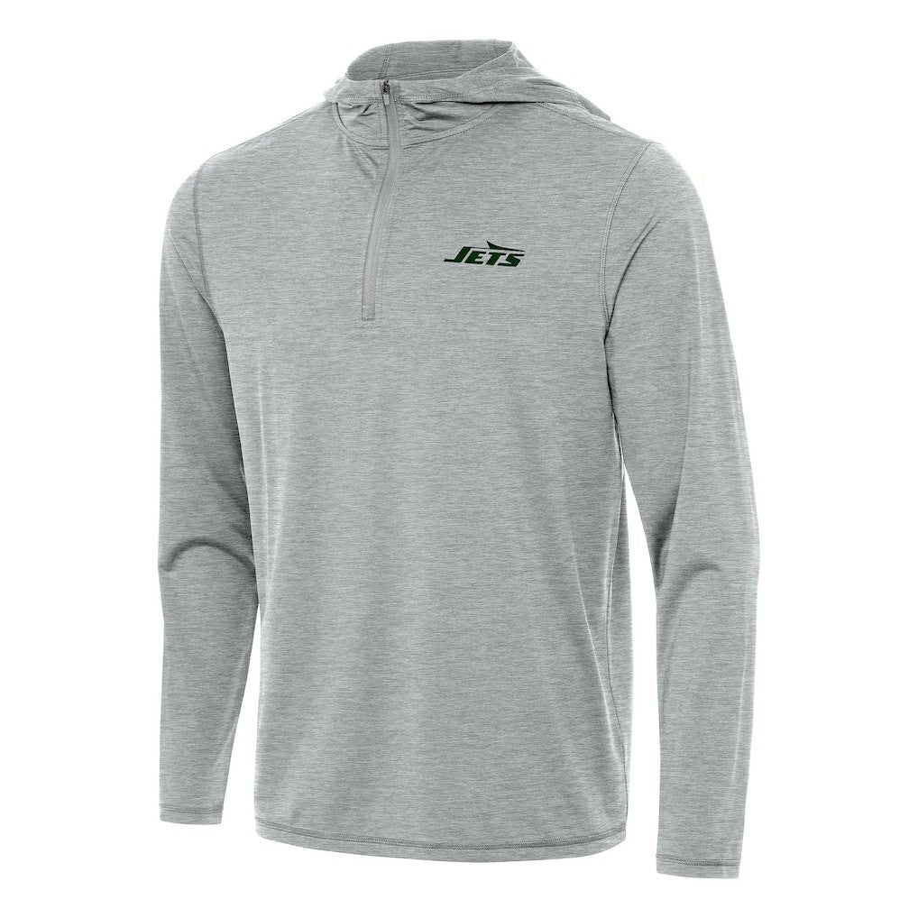 New York Jets  Antigua Tidy Quarter-Zip Pullover Hoodie