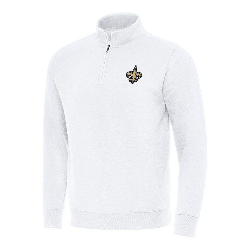 New Orleans Saints  Antigua Victory Quarter-Zip Pullover Top
