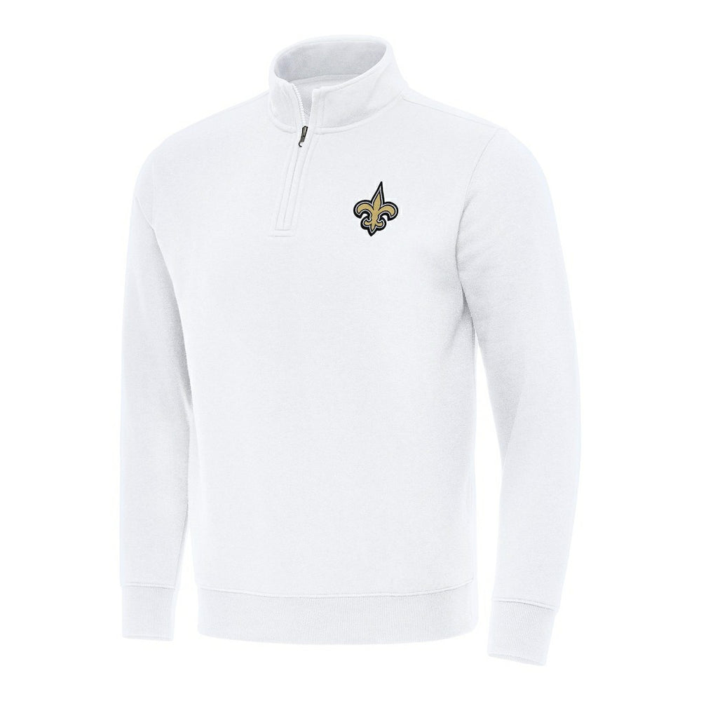 New Orleans Saints  Antigua Victory Quarter-Zip Pullover Top