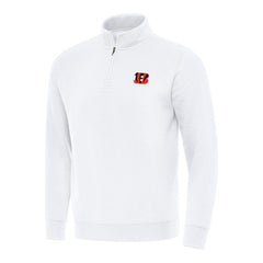 Cincinnati Bengals  Antigua Victory Quarter-Zip Pullover Top