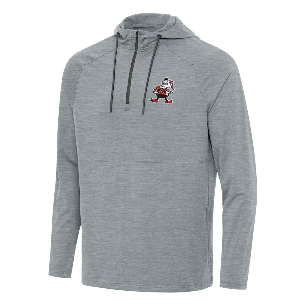 Cleveland Browns  Antigua Spikes Quarter-Zip Pullover Hoodie