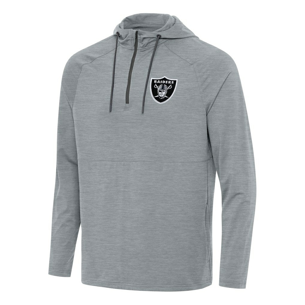 Las Vegas Raiders  Antigua Spikes Quarter-Zip Pullover Hoodie