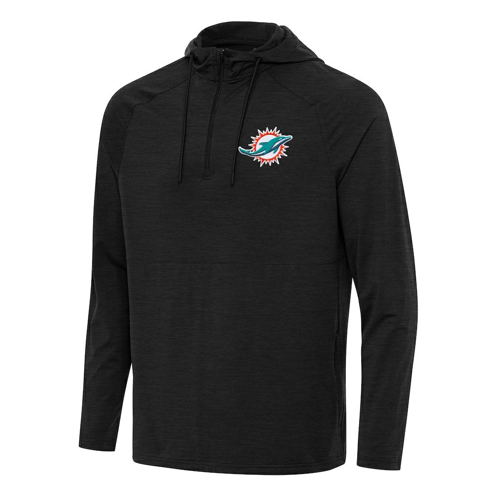 Miami Dolphins  Antigua Spikes Quarter-Zip Pullover Hoodie