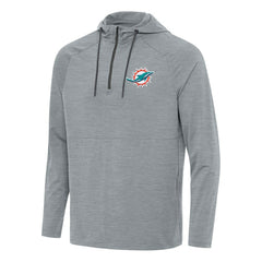Miami Dolphins  Antigua Spikes Quarter-Zip Pullover Hoodie
