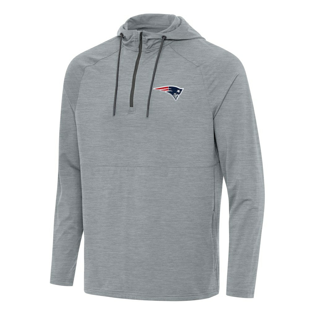 New England Patriots  Antigua Spikes Quarter-Zip Pullover Hoodie