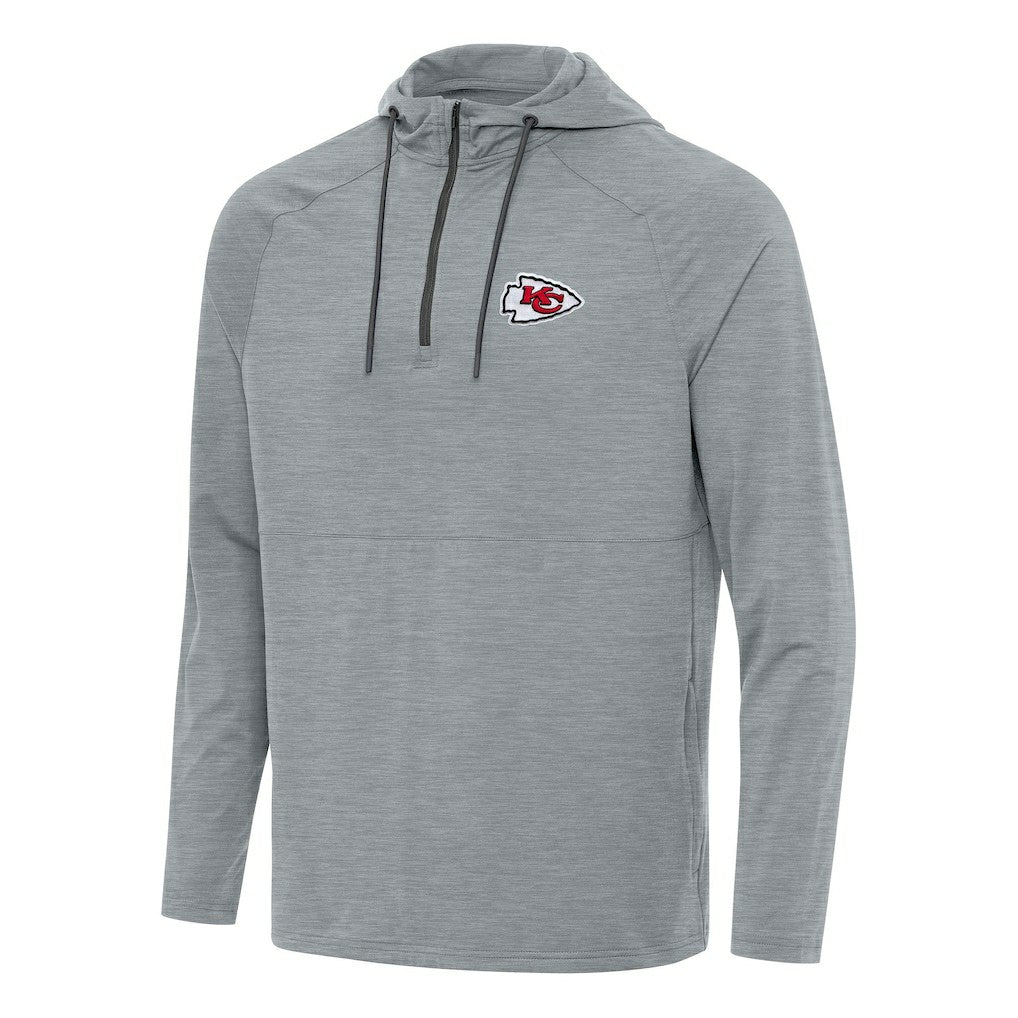 Kansas City Chiefs  Antigua Spikes Quarter-Zip Pullover Hoodie