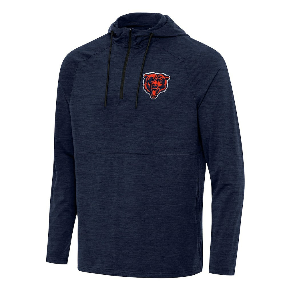 Chicago Bears  Antigua Spikes Quarter-Zip Pullover Hoodie