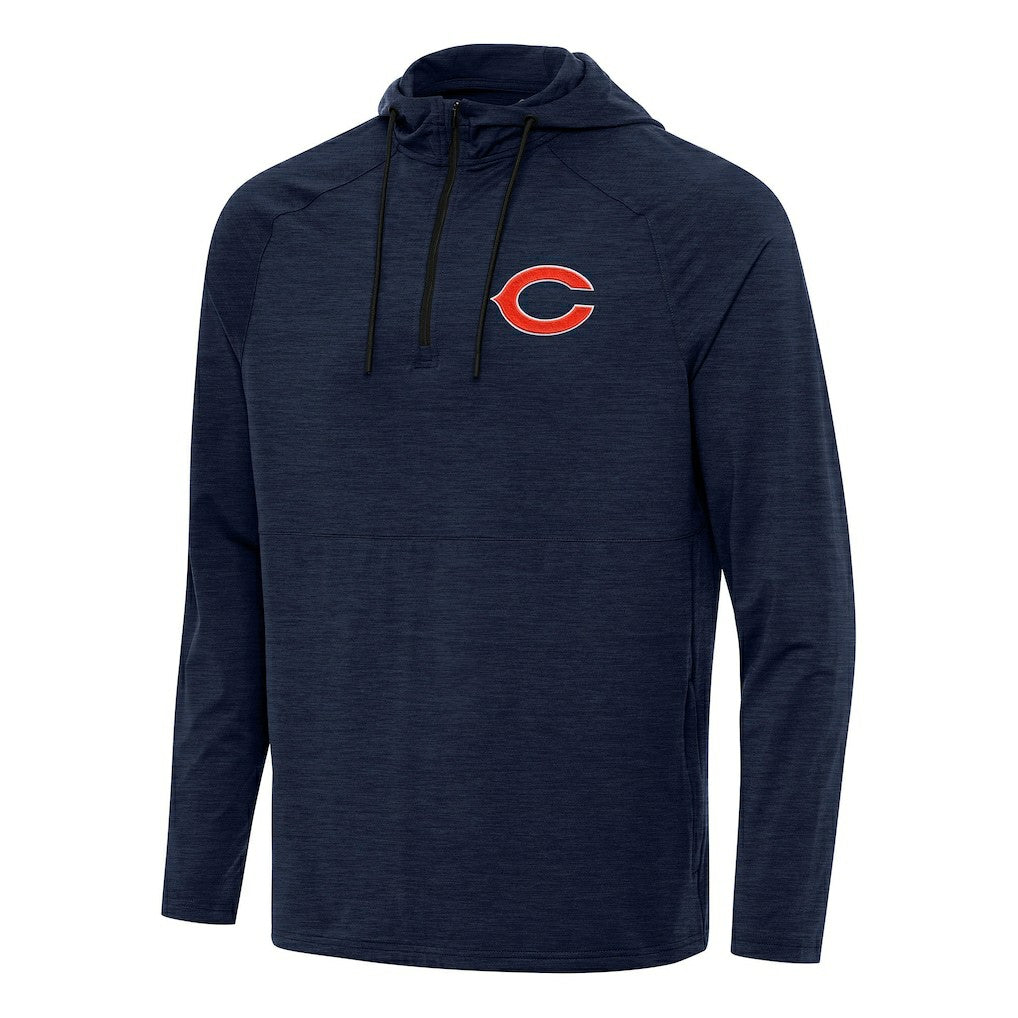 Chicago Bears  Antigua Spikes Quarter-Zip Pullover Hoodie