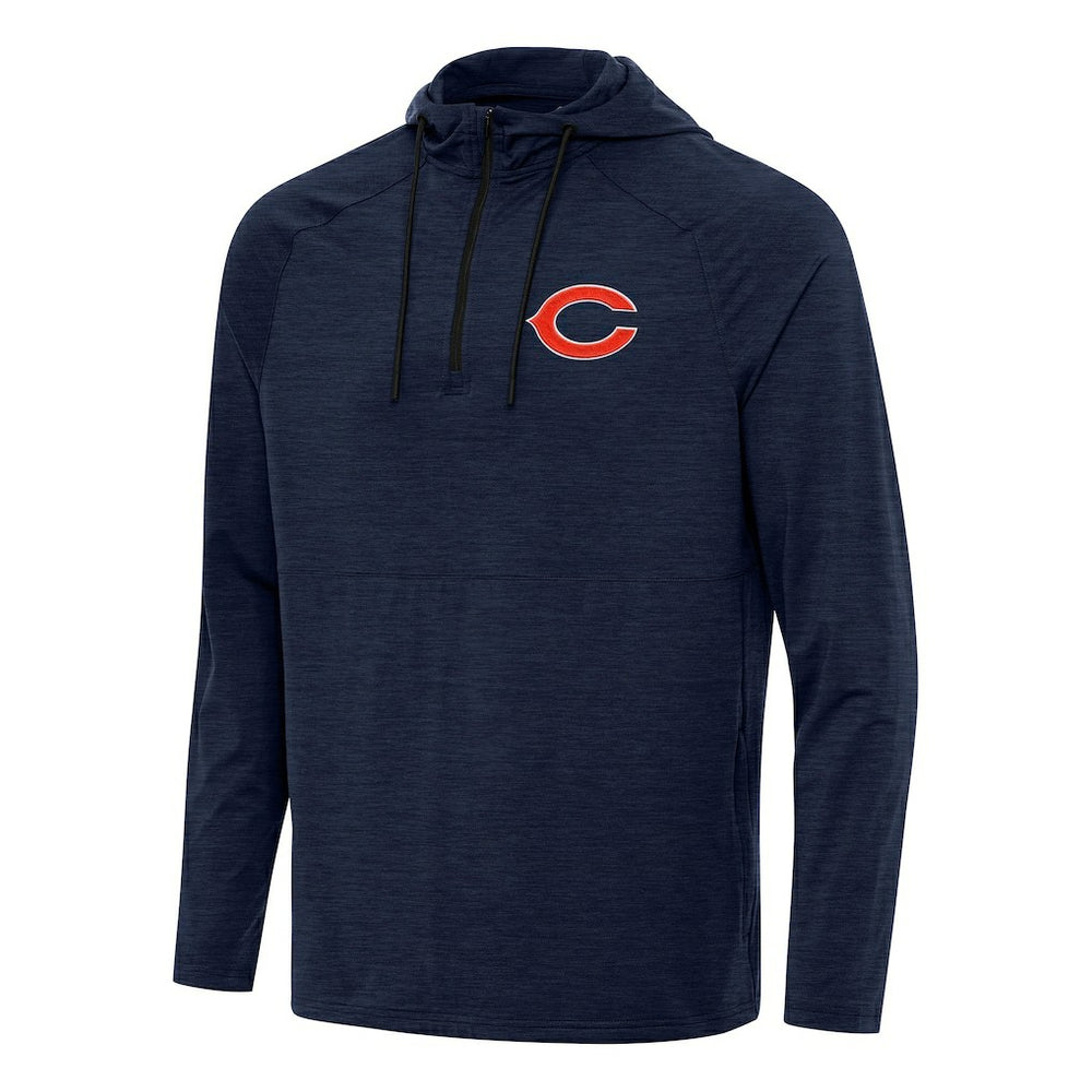 Chicago Bears  Antigua Spikes Quarter-Zip Pullover Hoodie