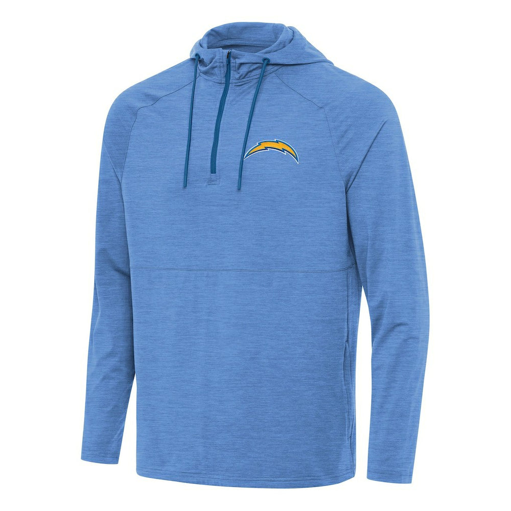 Los Angeles Chargers  Antigua Spikes Quarter-Zip Pullover Hoodie