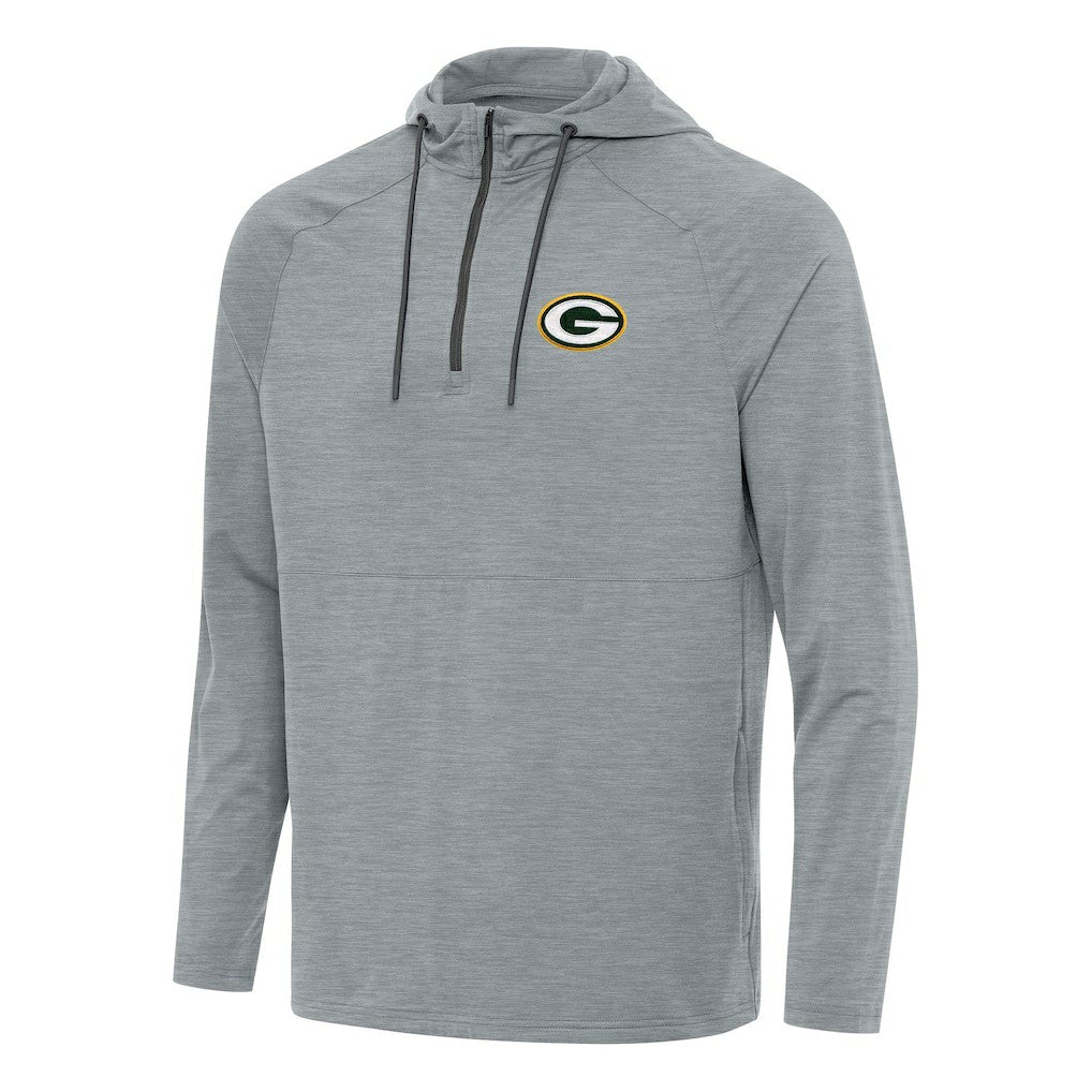 Green Bay Packers  Antigua Spikes Quarter-Zip Pullover Hoodie