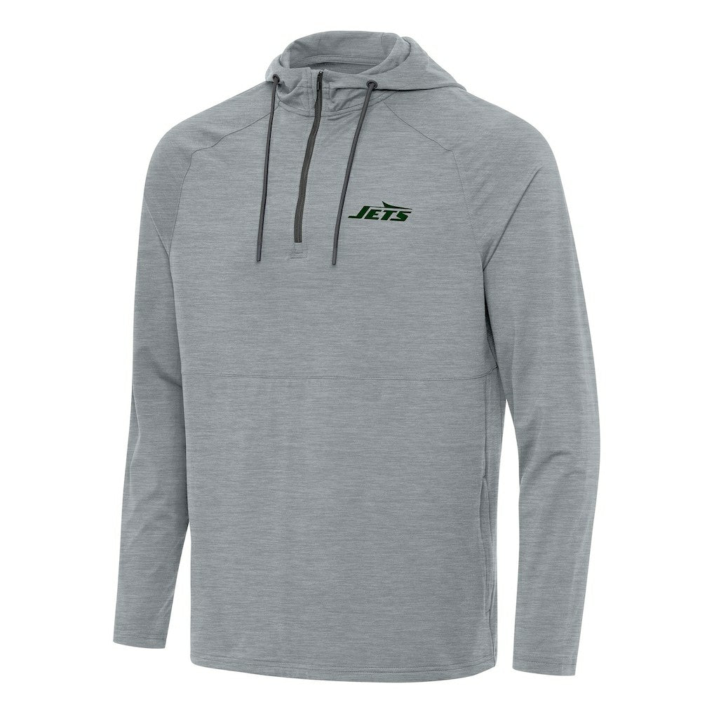 New York Jets  Antigua Spikes Quarter-Zip Pullover Hoodie
