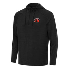 Cincinnati Bengals  Antigua Spikes Quarter-Zip Pullover Hoodie
