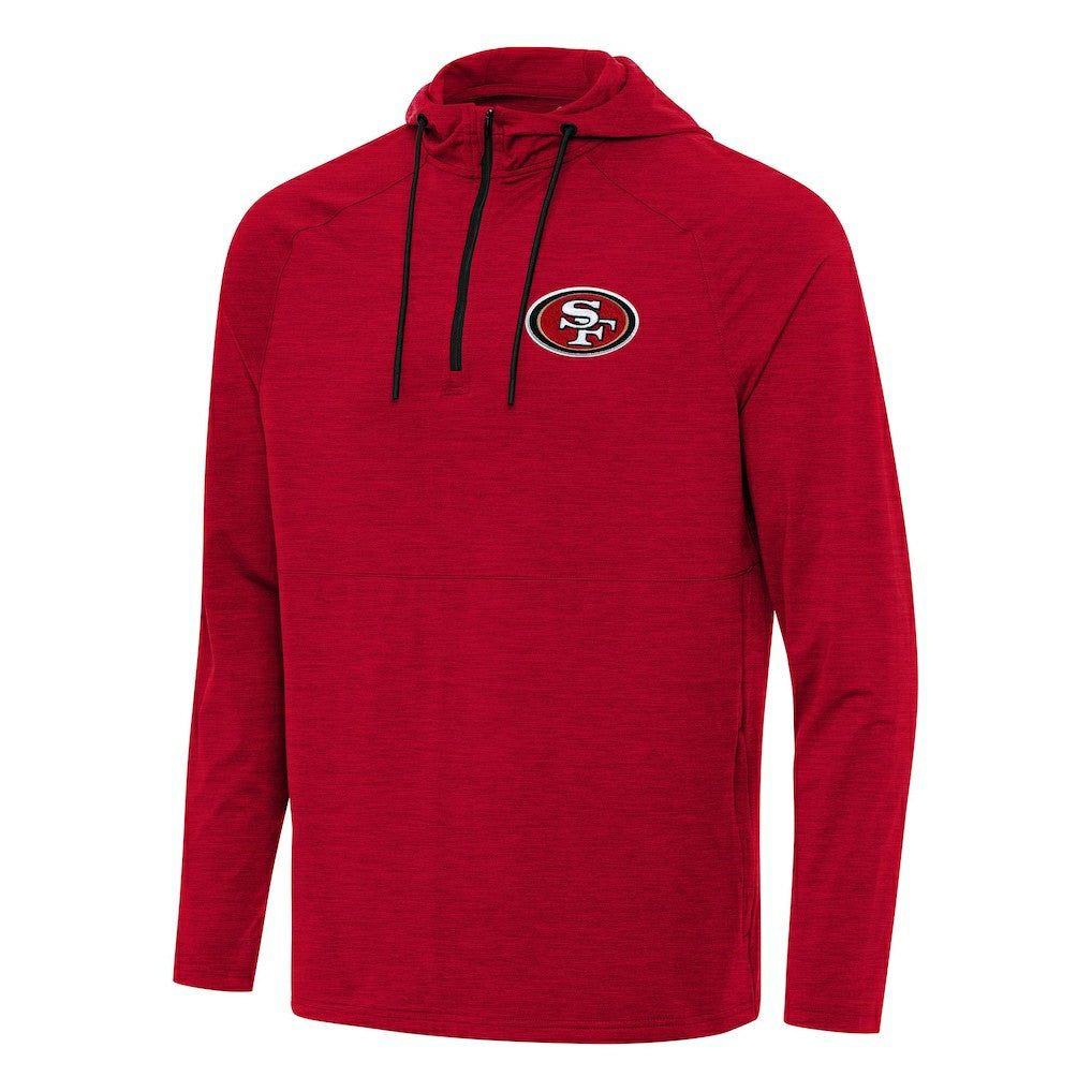 San Francisco 49ers  Antigua Spikes Quarter-Zip Pullover Hoodie