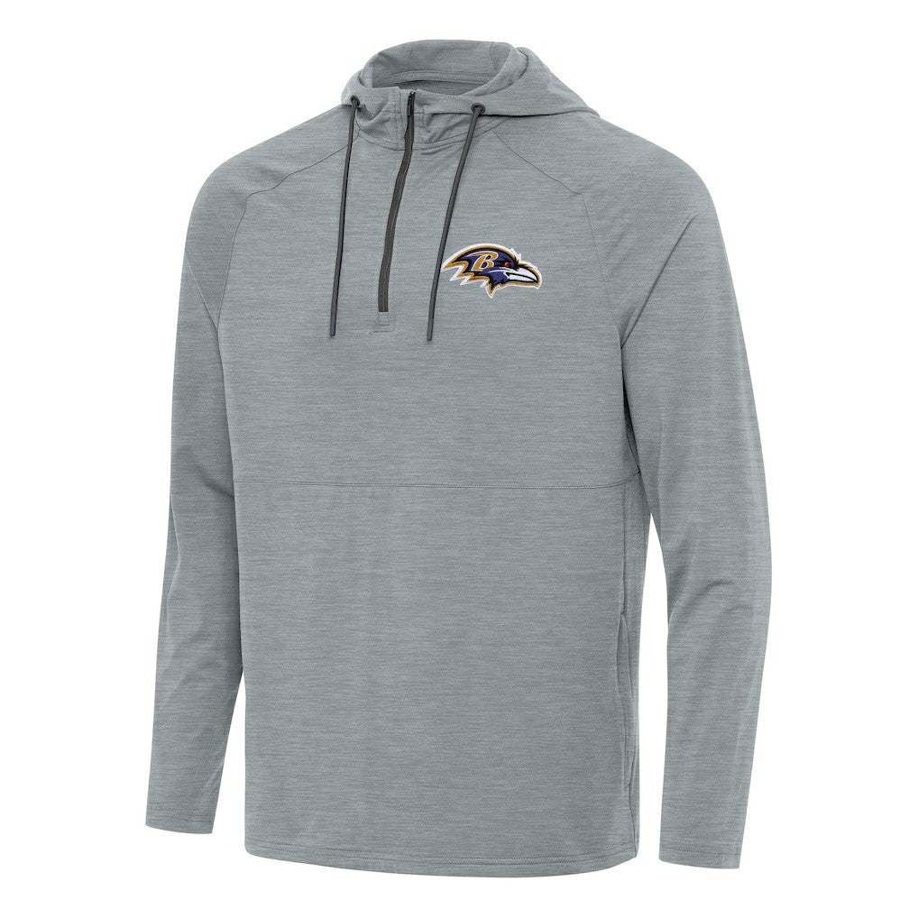 Baltimore Ravens  Antigua Spikes Quarter-Zip Pullover Hoodie