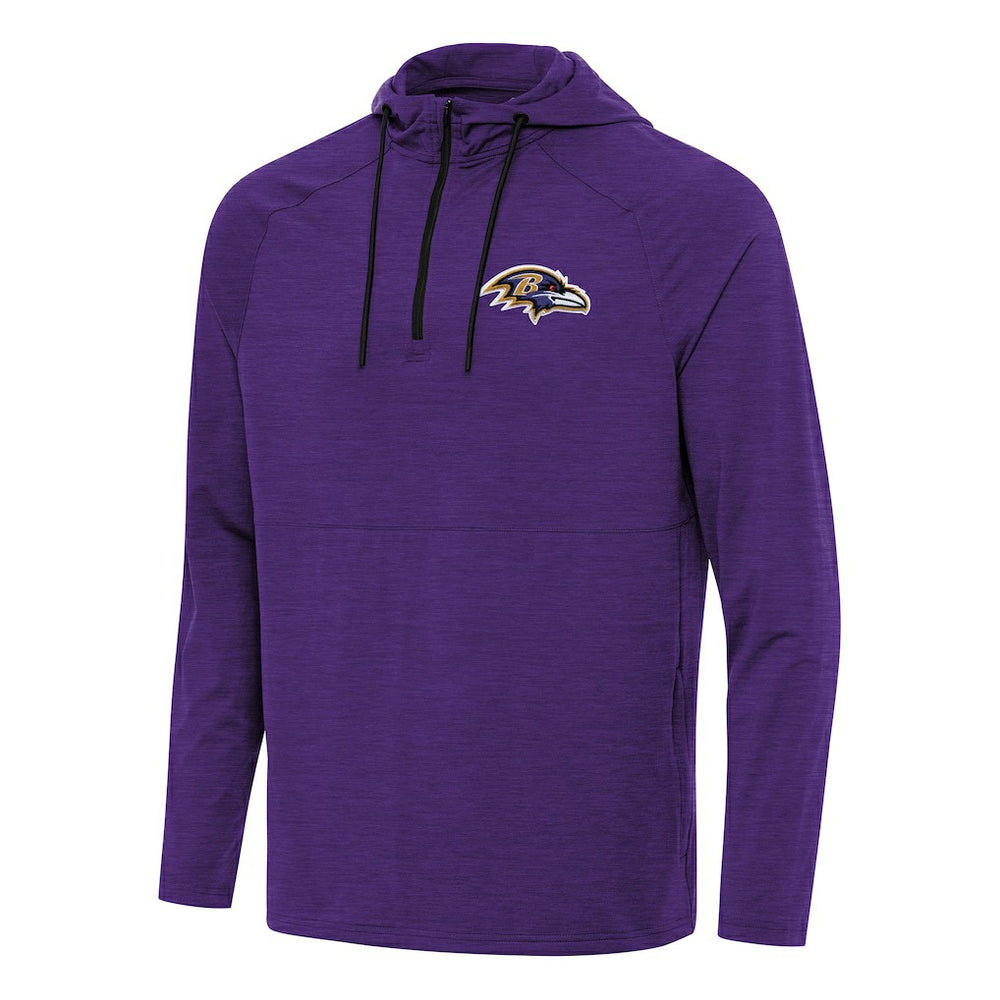 Baltimore Ravens  Antigua Spikes Quarter-Zip Pullover Hoodie