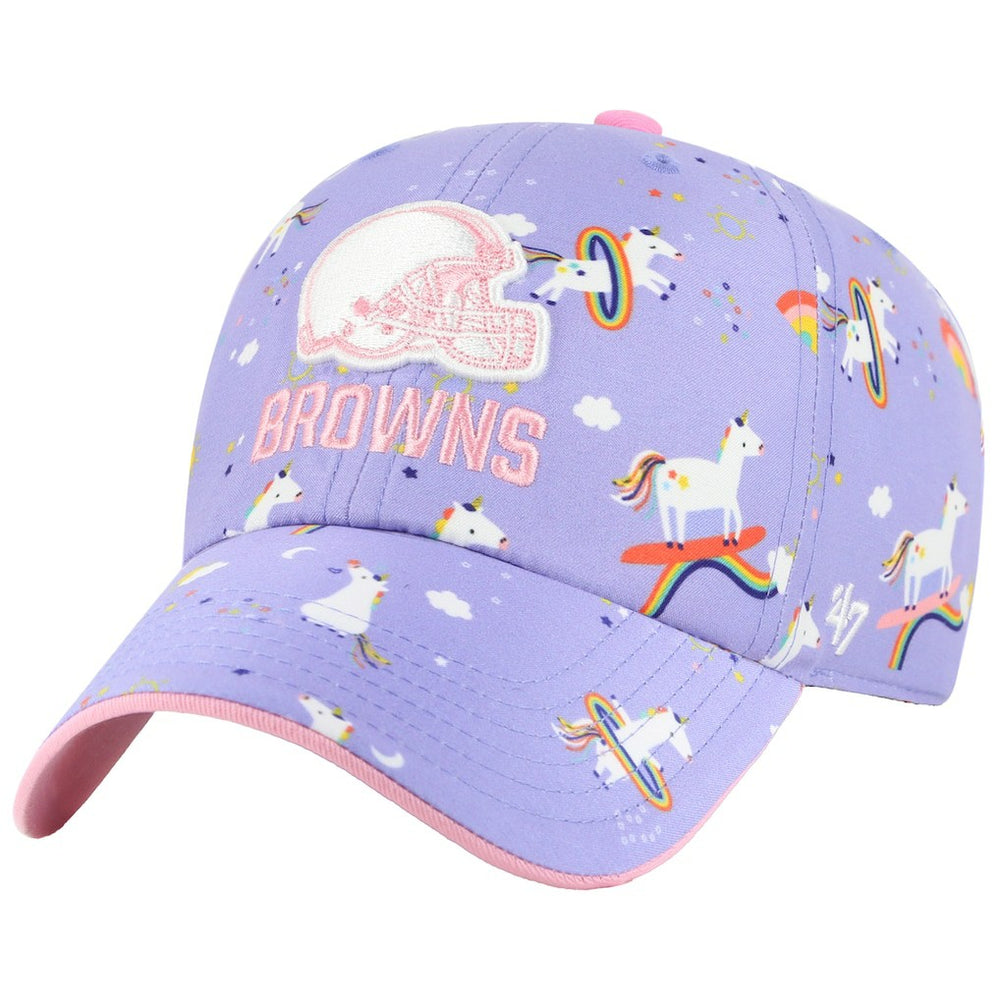 Cleveland Browns 47 brand '47 Girls Preschool Unicorn Clean Up Adjustable Hat