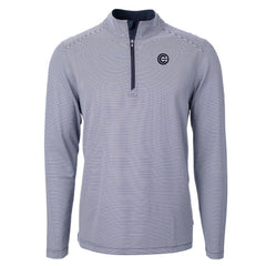 Chicago Cubs Cutter & Buck Virtue Eco Pique Micro Stripe Quarter-Zip Jacket | MLB Sale