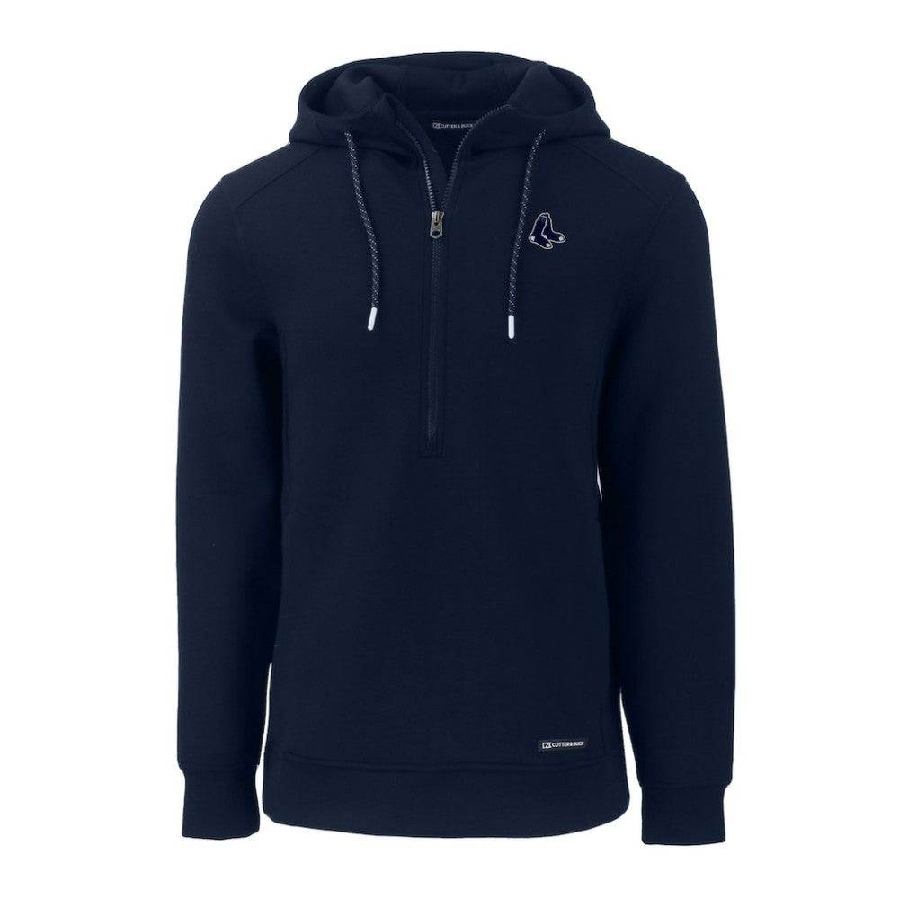 Boston Red Sox Cutter & Buck Roam Eco Recycled Half-Zip Pullover Hoodie | MLB Discount