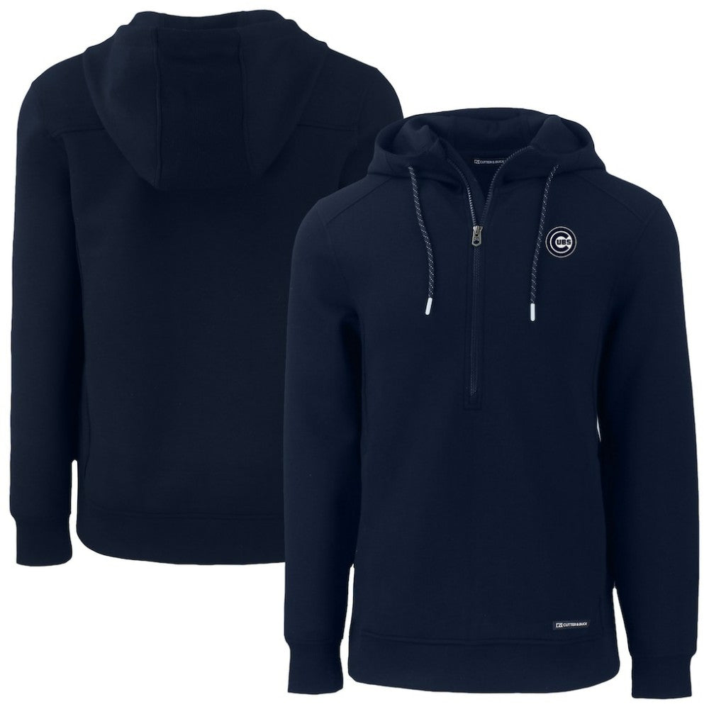 Chicago Cubs Cutter & Buck Roam Eco Recycled Half-Zip Pullover Hoodie | MLB US