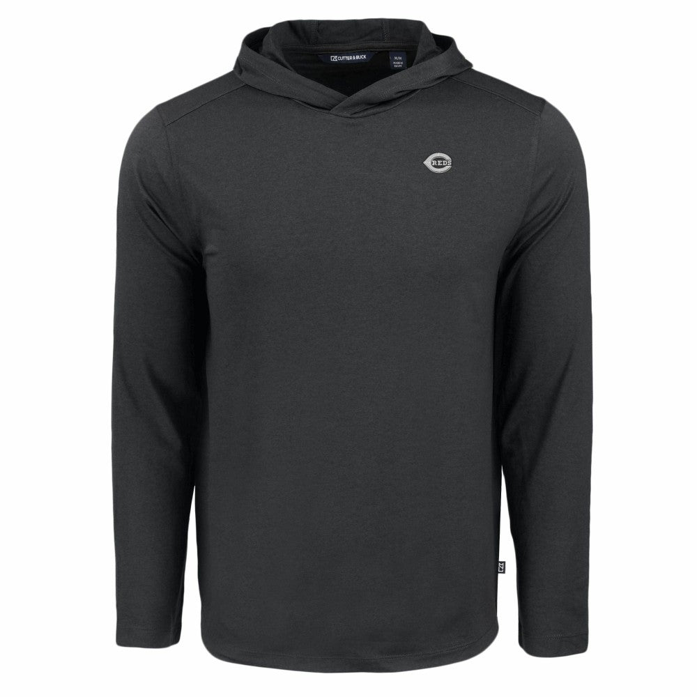 Cincinnati Reds Cutter & Buck Coastline Epic Comfort Eco Recycled Long Sleeve Hoodie T-Shirt | MLB For sale