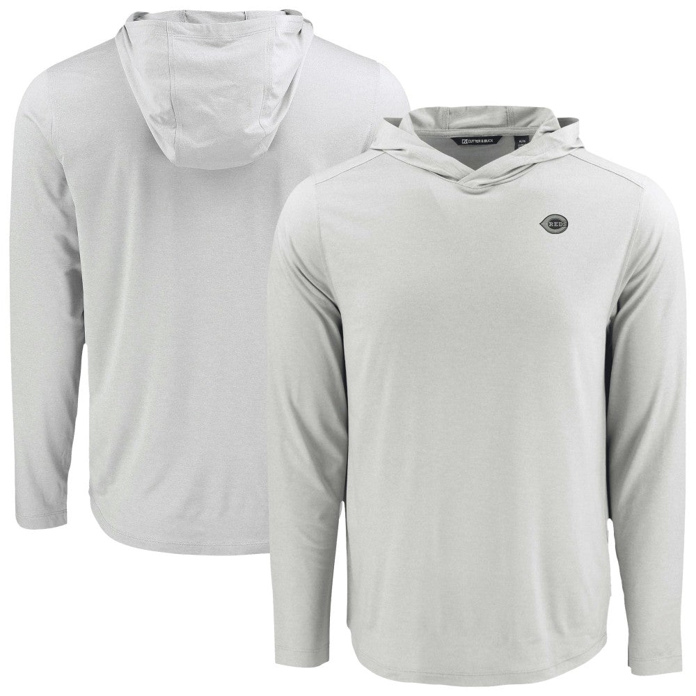 Cincinnati Reds Cutter & Buck Coastline Epic Comfort Eco Recycled Long Sleeve Hoodie T-Shirt | MLB Near me