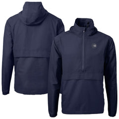 Chicago Cubs Cutter & Buck Charter Eco Recycled Anorak Half-Zip Hoodie Jacket | MLB New