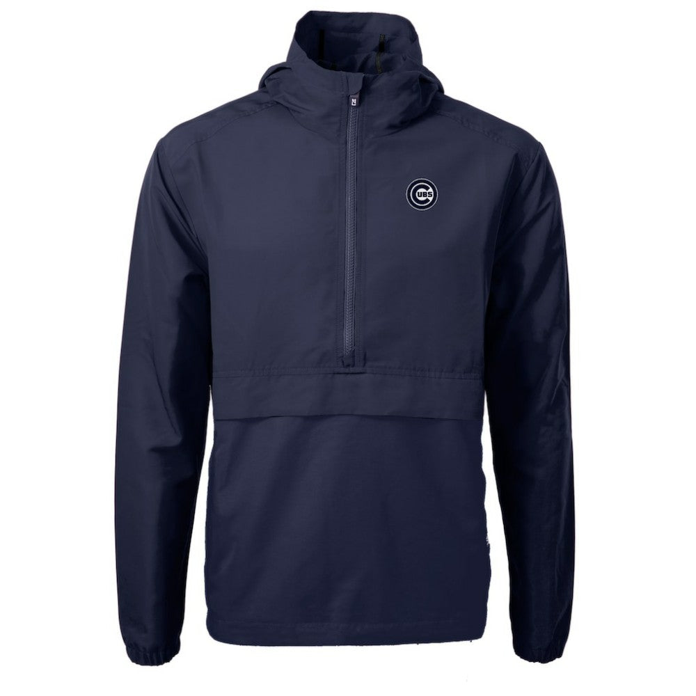 Chicago Cubs Cutter & Buck Charter Eco Recycled Anorak Half-Zip Hoodie Jacket | MLB New