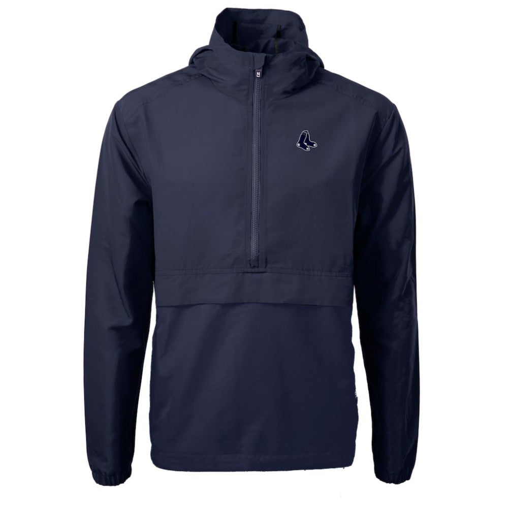 Boston Red Sox Cutter & Buck Charter Eco Recycled Anorak Half-Zip Hoodie Jacket | MLB Near me