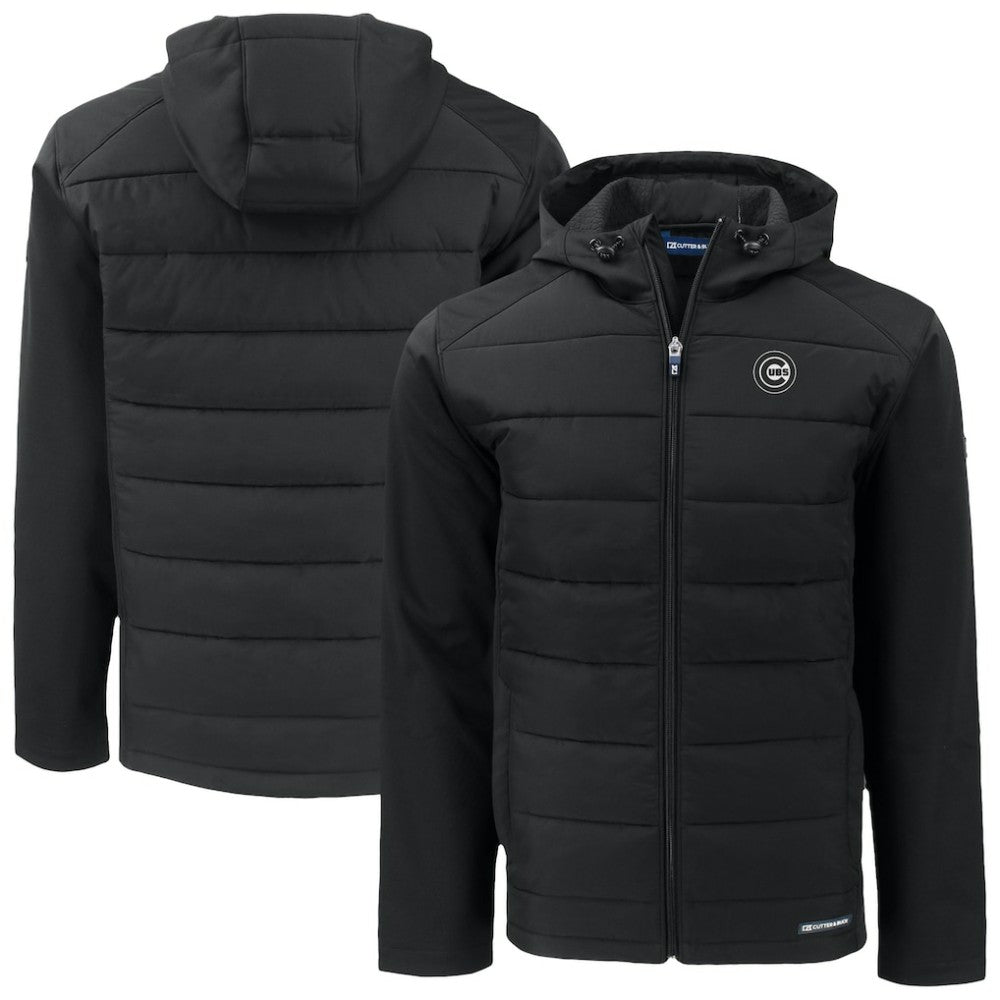 Chicago Cubs Cutter & Buck Evoke Hybrid Eco Softshell Recycled Full-Zip Jacket | MLB New