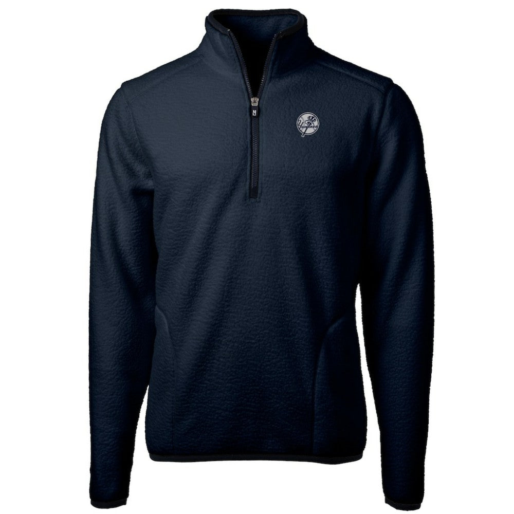 New York Yankees Cutter & Buck Cascade Eco Fleece Quarter-Zip Jacket | MLB New