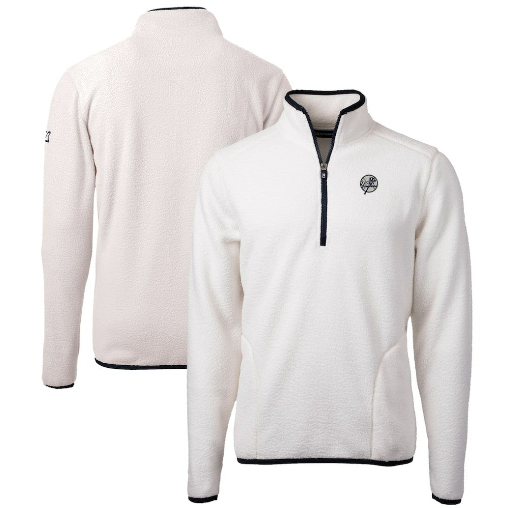 New York Yankees Cutter & Buck Cascade Eco Fleece Quarter-Zip Jacket | MLB Sale