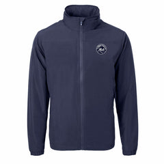 New York Mets Cutter & Buck Charter Eco Recycled Full-Zip Hoodie Jacket | MLB Discount