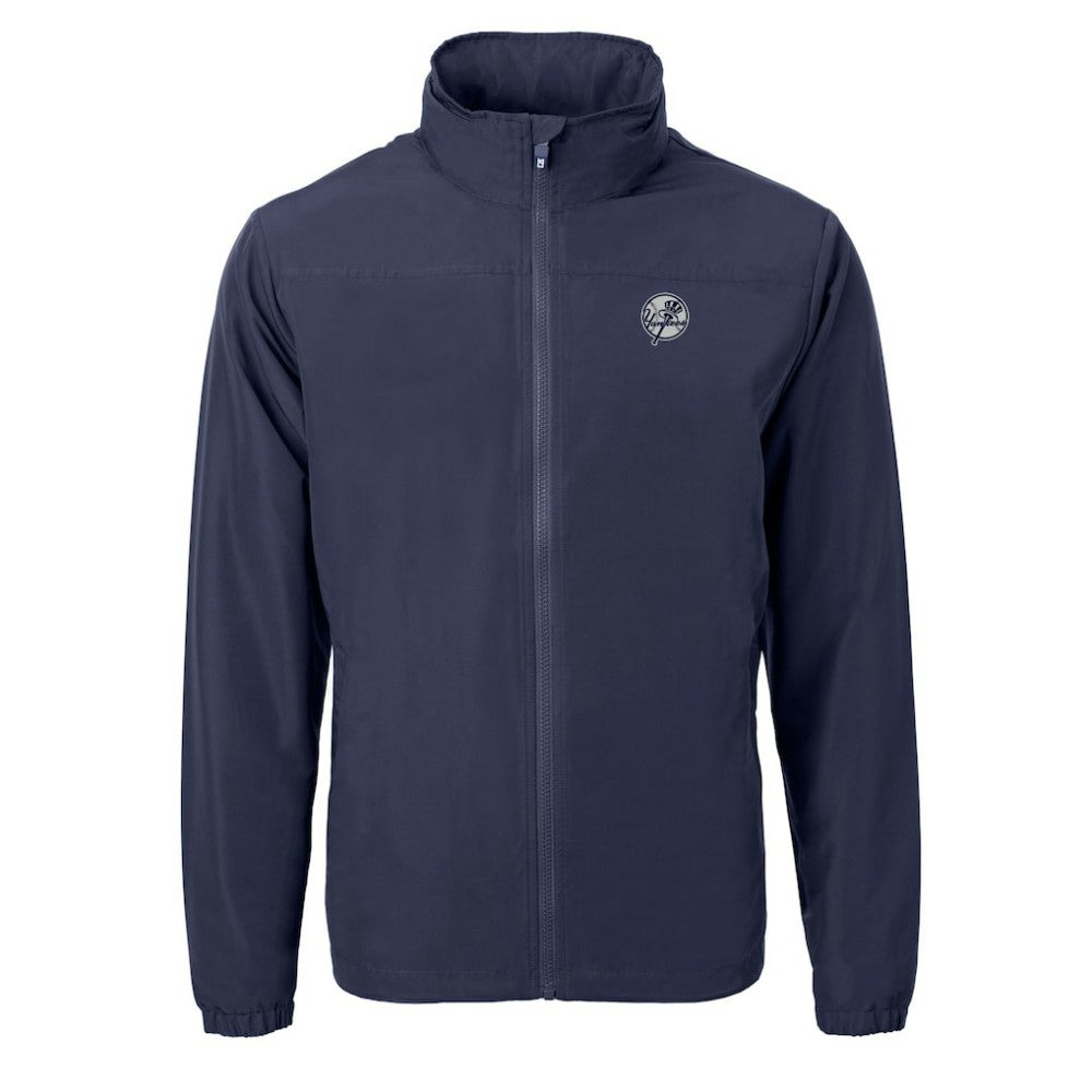 New York Yankees Cutter & Buck Charter Eco Recycled Full-Zip Hoodie Jacket | MLB Discount