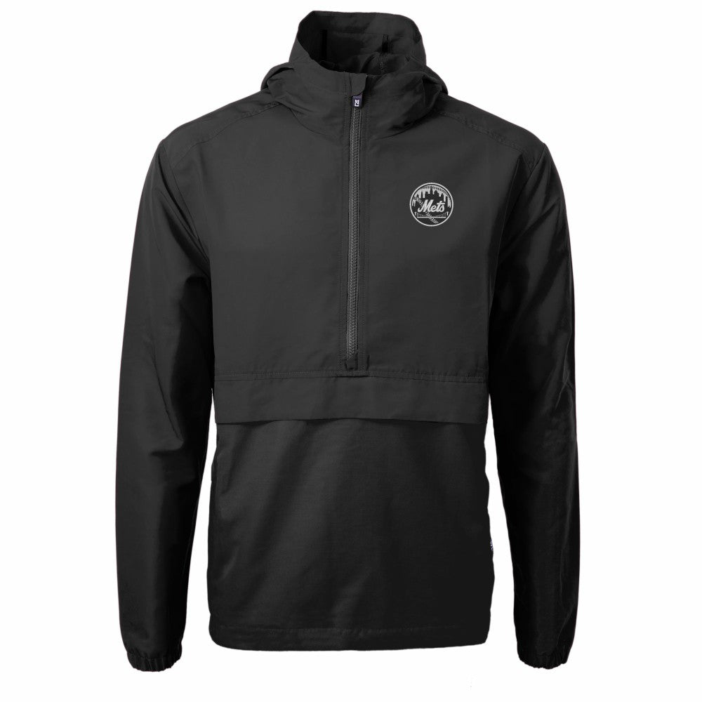 New York Mets Cutter & Buck Charter Eco Recycled Anorak Half-Zip Hoodie Jacket | MLB For sale